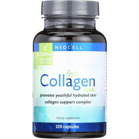 NEOCELL: Fish Collagen Plus HA 2000 mg, 120 Capsules