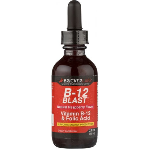 BRICKER LABS: Blast B12 Vitamin B12 and Folic Acid, 2 oz