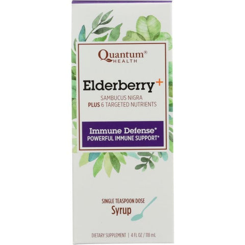 QUANTUM HEALTH: Elderberry Syrup Soothes & Quiets, 4 oz
