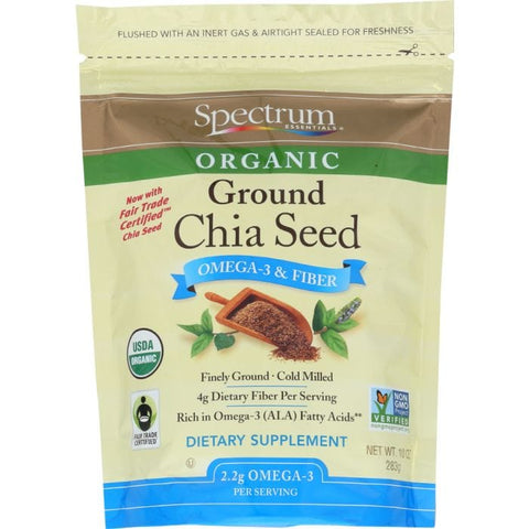 SPECTRUM ESSENTIALS: Ground Chia Seed Omega-3 & Fiber, 10 oz
