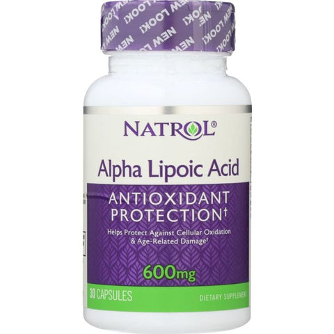 NATROL: Alpha Lipoic Acid 600 mg, 30 Capsules