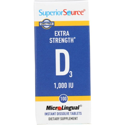 SUPERIOR SOURCE: Vitamin D3 1000 IU, 100 tb