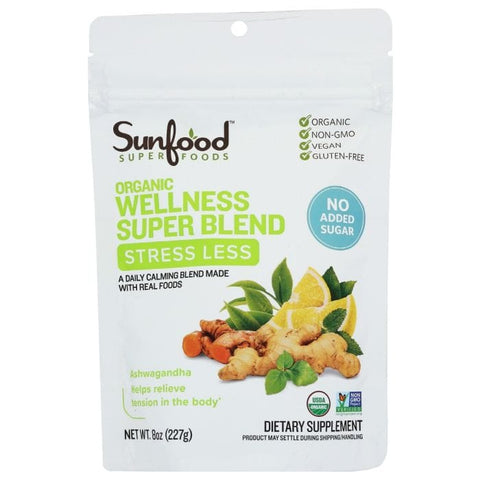 SUNFOOD SUPERFOODS: Stress Superfood Powder, 8 oz
