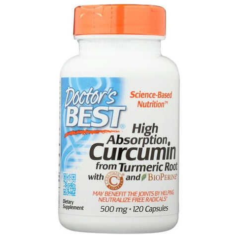 DOCTORS BEST: Hi Absorb Curcumin 500Mg, 120 cp