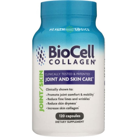 HEALTH LOGICS: Biocell Collagen, Clinically Proven & Patented, Joint And Skin Care, 120 cp