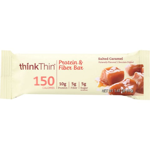 THINKTHIN: Lean Protein and Fiber Bar Salted Caramel, 1.41 oz