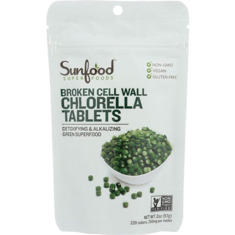 SUNFOOD SUPERFOODS: Tablets Chlorella, 2 oz