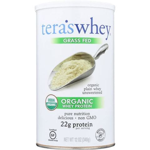 TERA'S WHEY: Organic Plain Whey Protein, 12 oz