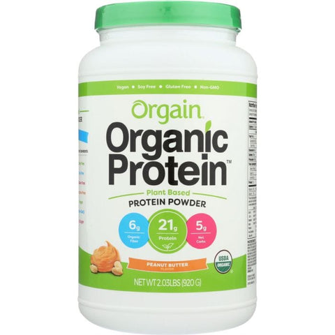 ORGAIN: Organic Peanut Butter Protein Powder, 2.03 lb