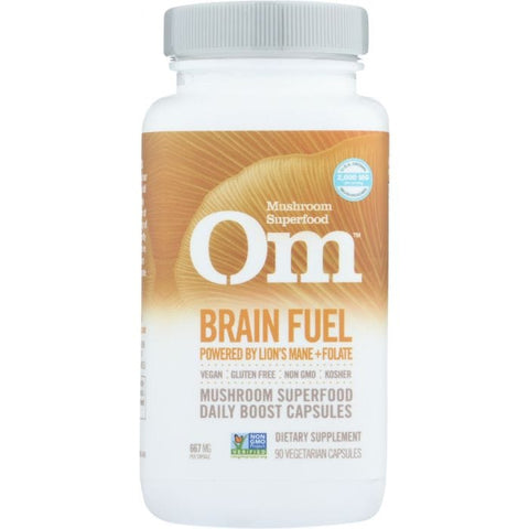 OM ORGANIC MUSHROOM NUTRITION: Brain Fuel Lions Mane Folate, 90 cp
