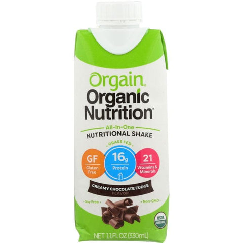 ORGAIN: Organic Nutrition Shake Creamy Chocolate, 11 oz