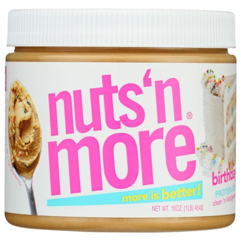 NUTS N MORE: Birthday Cake High Protein Peanut Butter Spread, 16.3 oz