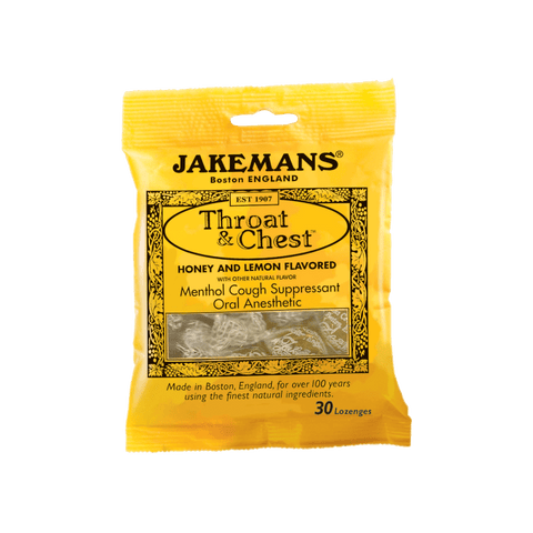 JAKEMANS: Lozenge Throat and Chest Honey and Lemon, 30 pc