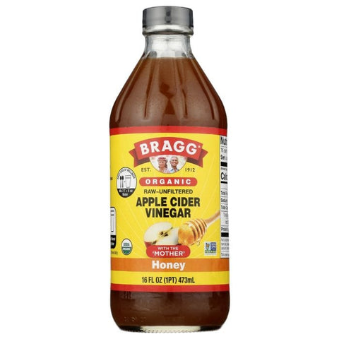 BRAGG: Organic Honey Apple Cider Vinegar, 16 oz