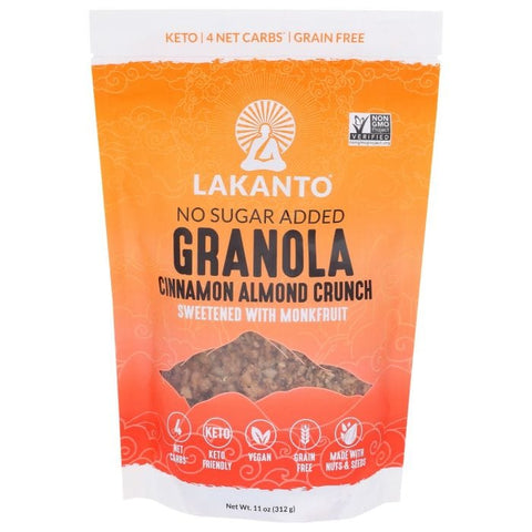 LAKANTO: Cinnamond Almond Crunch Keto Granola, 11 oz