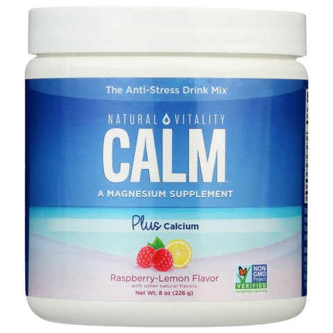 NATURAL VITALITY: Calm Calcium Rasp Lemon, 8 oz