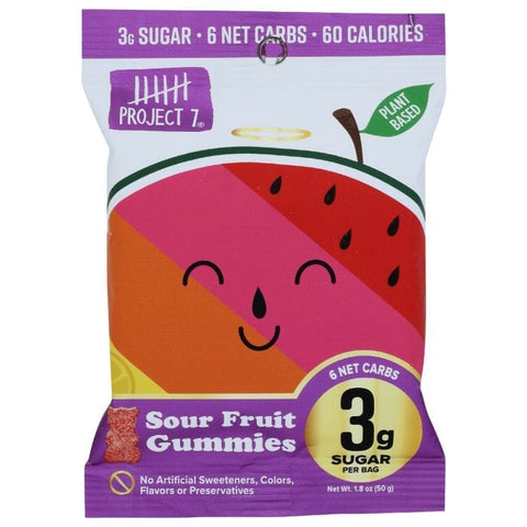 PROJECT 7: Gummies Sour Low Sugar, 1.7 oz