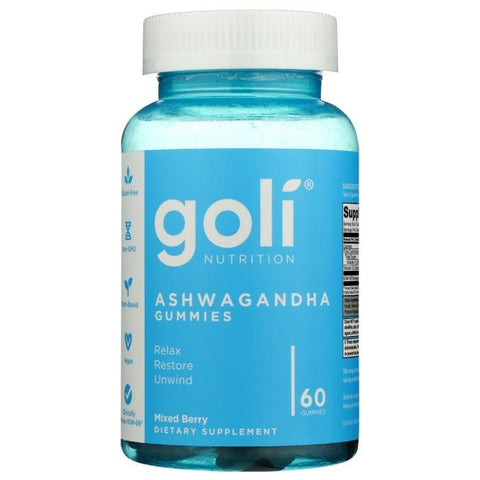GOLI NUTRITION: Ashwagandha Gummies, 60 pc