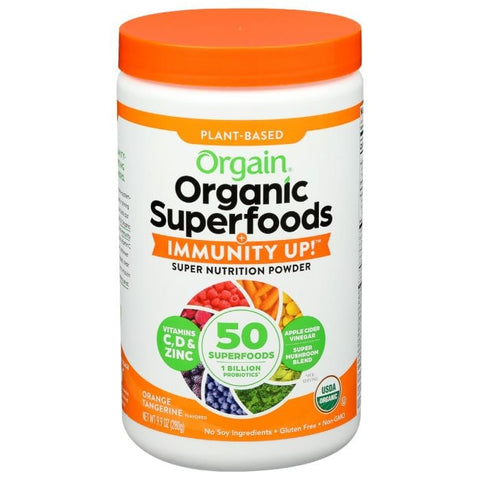 ORGAIN: Superfoods Immunity Up Powder Orange Tangerine, 9.9 oz
