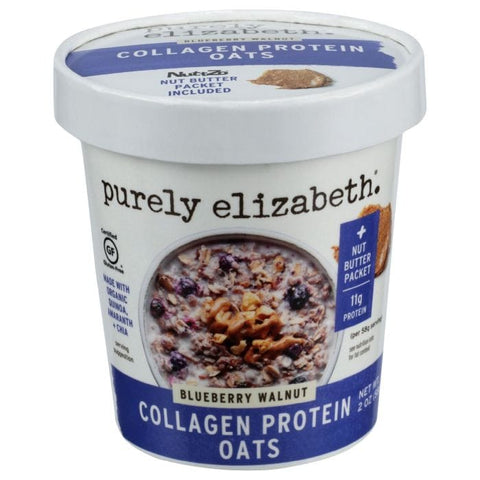 PURELY ELIZABETH: Blueberry Walnut Collagen Protein Oats Cup, 2 oz